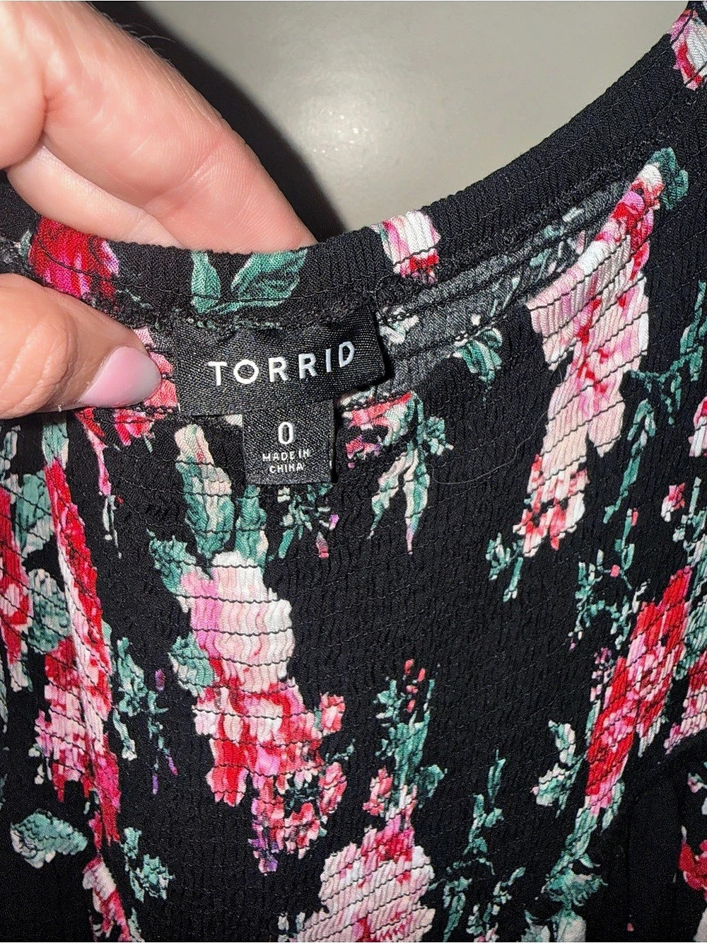 TORRID Floral Maxi Dress in Black & Pink Size 0 Like New